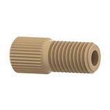 Super Flangeless™ Nut PEEK 5/16-24 Flat-Bottom, for 1/16" OD - Natural - 10 Pack